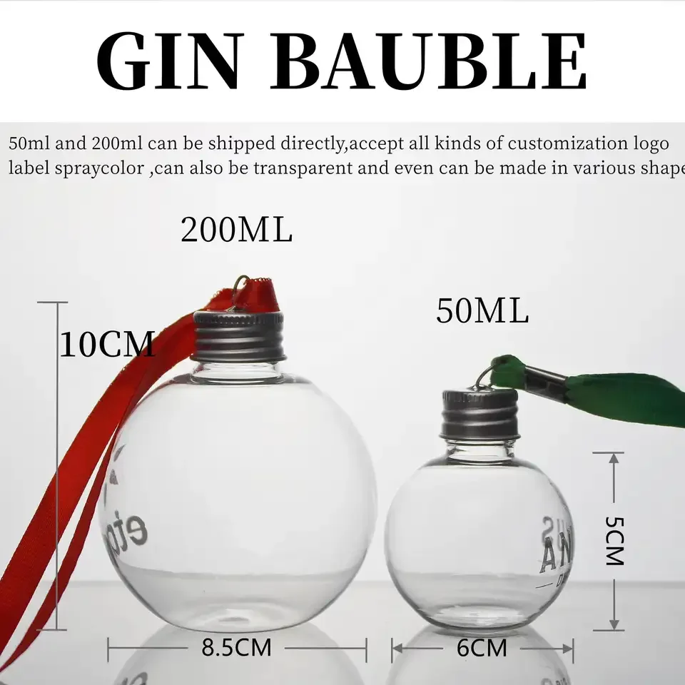 Hand Blown Clear Glass Christmas Decorative Hanging Ornaments Glass Bauble Plastic Ball Baubles