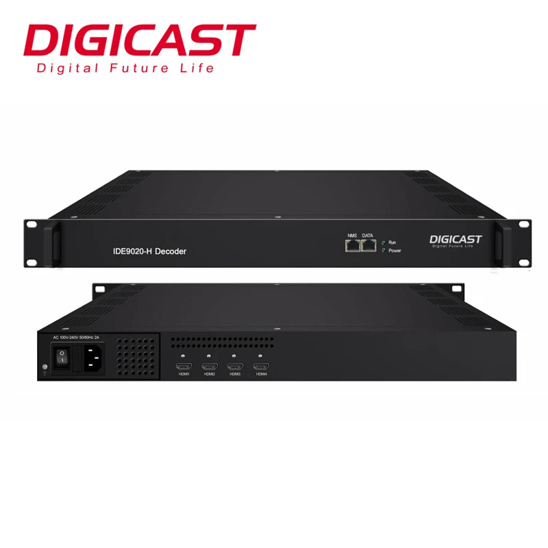 IDE9020-H 4 канала IP в HD MI MPEG-2/H.264/H.265 Профессиональный декодер