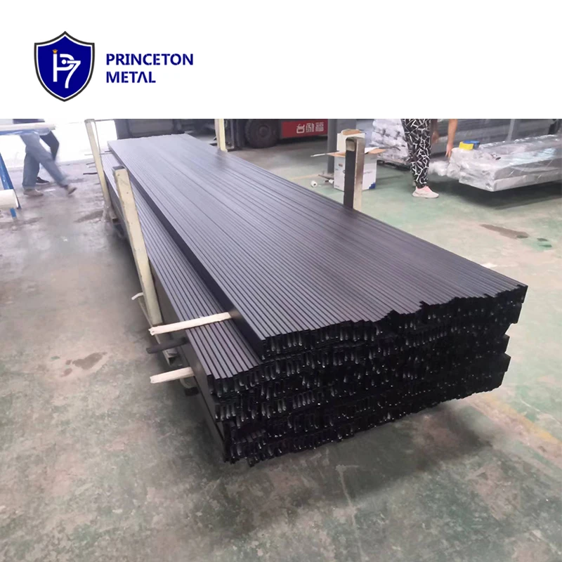 Aluminum 6063 Slat Profile for Fence Panels and Gate Customized Windows Aluminum Extrusion for Project