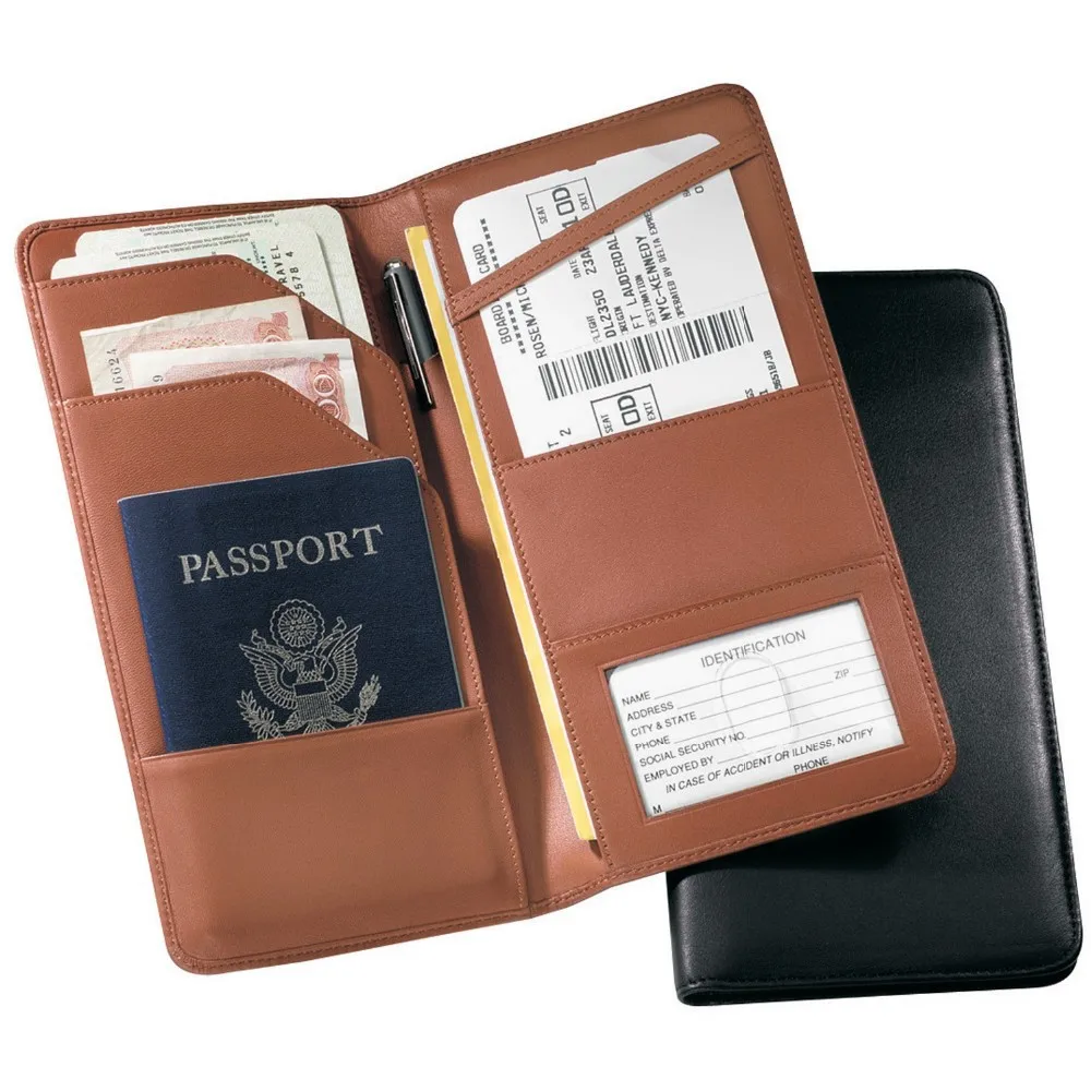 Assessed supplier travel ticket holder most popular personal organizer checkbook insurance document holder