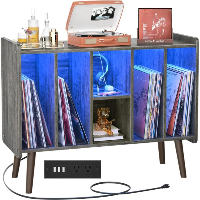 YXZ-14 Vinyl Record Storage Rack Record Holder Storage Shelf Display Stand for Albums Books Magazines Files