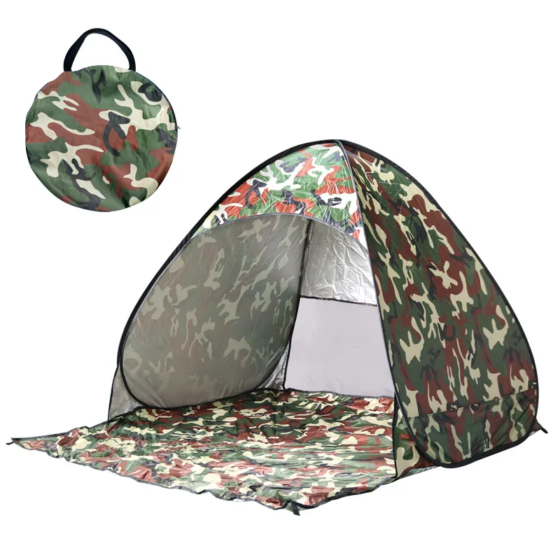Automatic Pop-up Outdoor Camping Beach Tent with UPF+50 Sun Protection and Easy Setup for Travel and Outdoor Fun