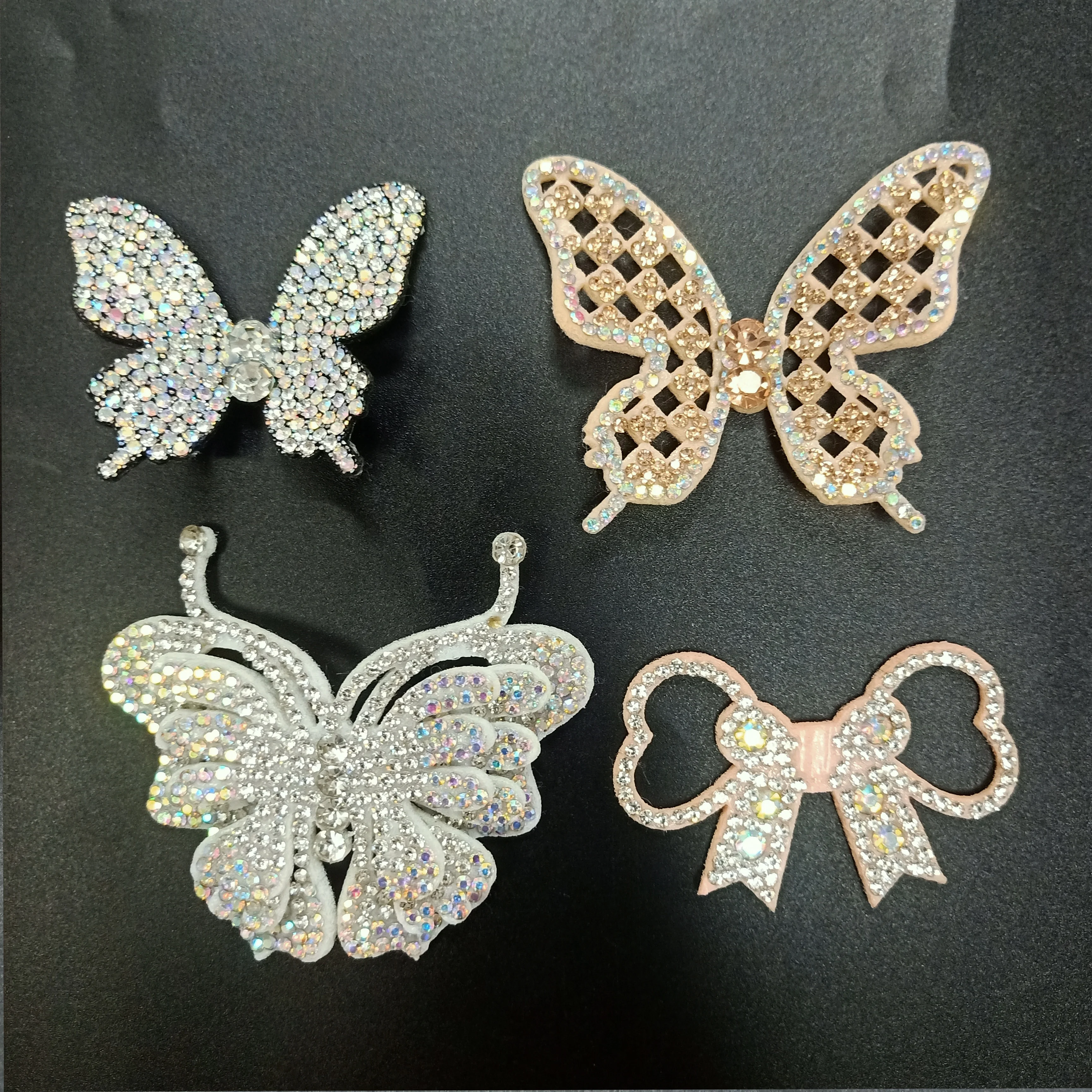 Multi design wholesale rhinestone butterfly flower shoe accessories decoration