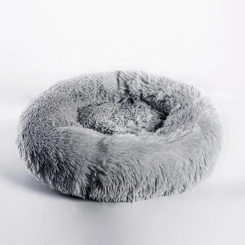 Removable washable autumn winter cloth cotton plush round warm soft pet dog cat mat