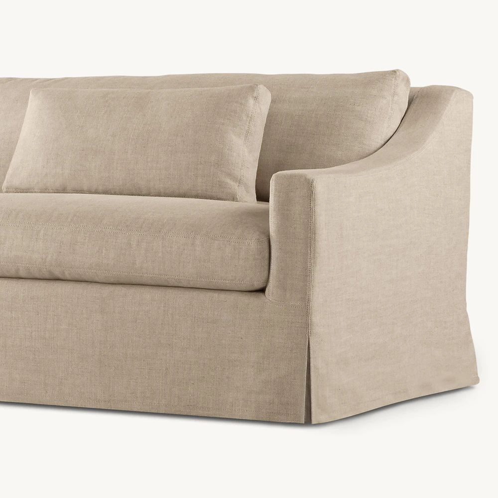 Modern Design Cushion Garden Fabric Seat Interior Armrest Classic Bevel Sofa Set with High Elastic Sponge Cushion