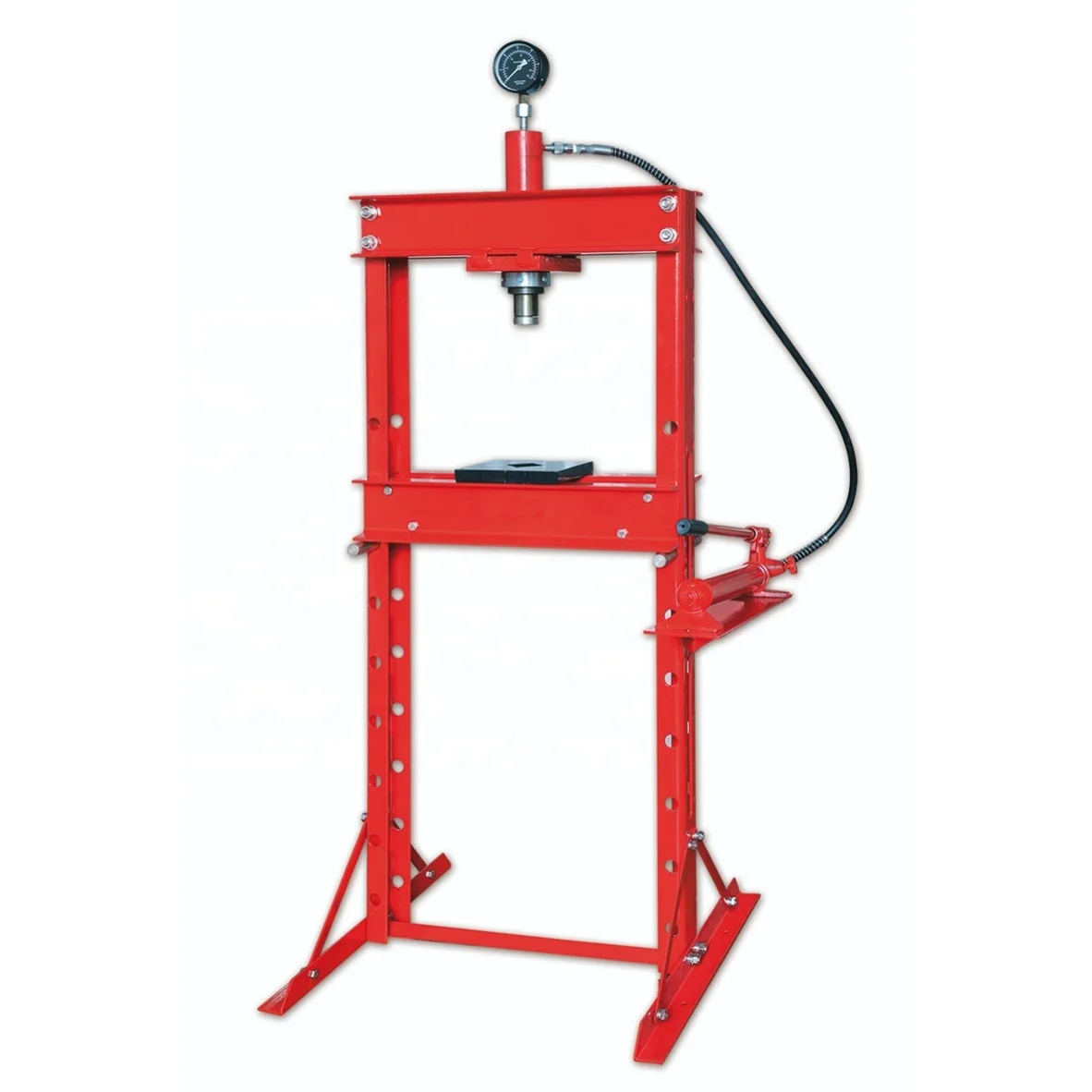 12 Ton Hydraulic Adjustable  Shop Press with gauge