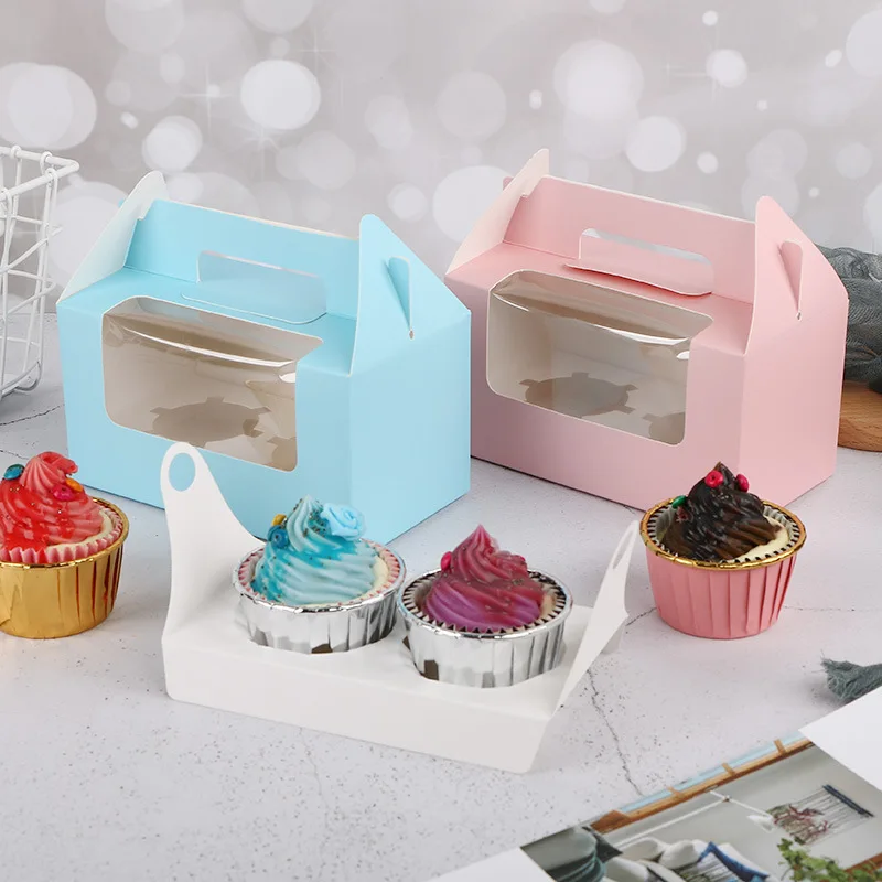 New Style Portable pastry cake packaging boxes Muffin Box Paper Cake Box
