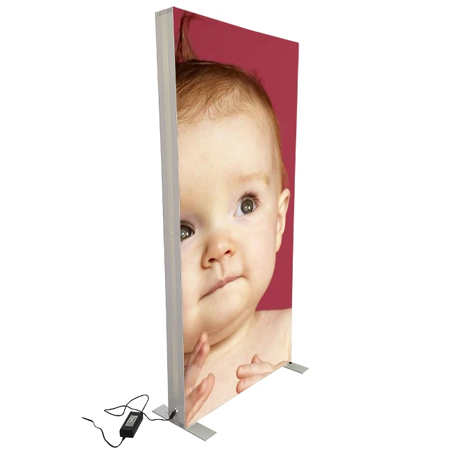 Quick Assembly Portable Tool Free SEG Light Box Frame for Shopping Mall Center Advertising Display Exhibition Booth