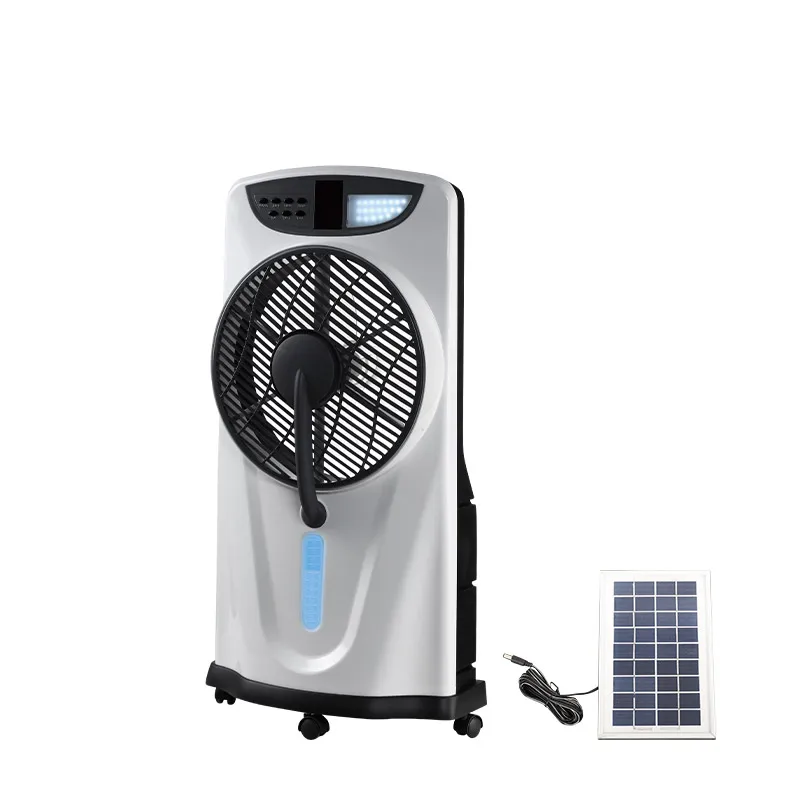 12 inch rechargeable cold air water mist floor fan 1.6L water tank, with remote control function simple appearance
