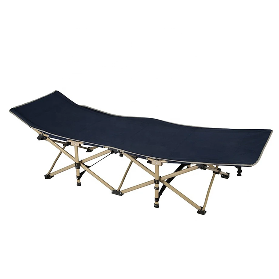 Portable folding camping  lounge metal bed