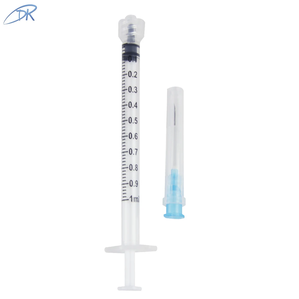 Factory direct sale 1ml 2ml 3ml 5ml 10ml 20ml plastic medical vaccine syringe disposable sterile safety syringe with needle