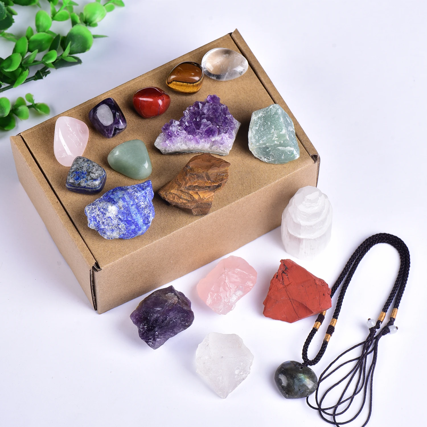 Wholesale Natural Amethyst Bulk Rose Quartz Crystals Healing Stones Raw Crystal box