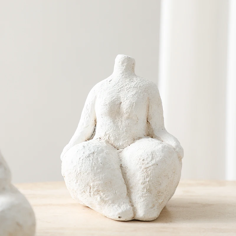 Wabi-sabi Ornament Abstract Figurine Home Decor Interior Tabletop Desk Cabinet Decoration Items Cement Small Sculpture