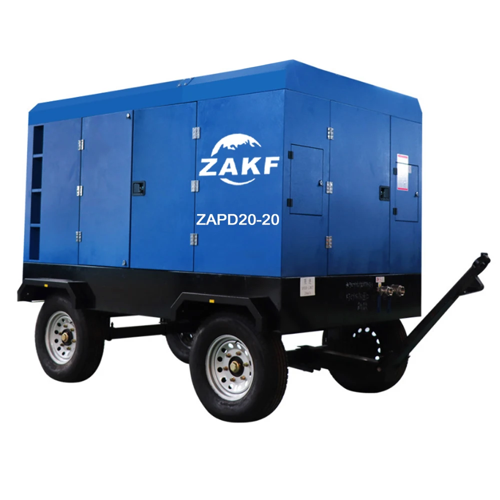 Китайская фабрика 41kw 212cfm 8bar мобильные дизельные компрессоры дизельный портативный воздушный