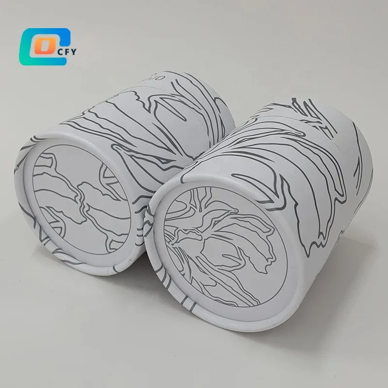 Round Box Packaging manufacturer Paper Cylinder Rigid Cardboard tube With lids for silk scarf Round Tube Gift Flower Box