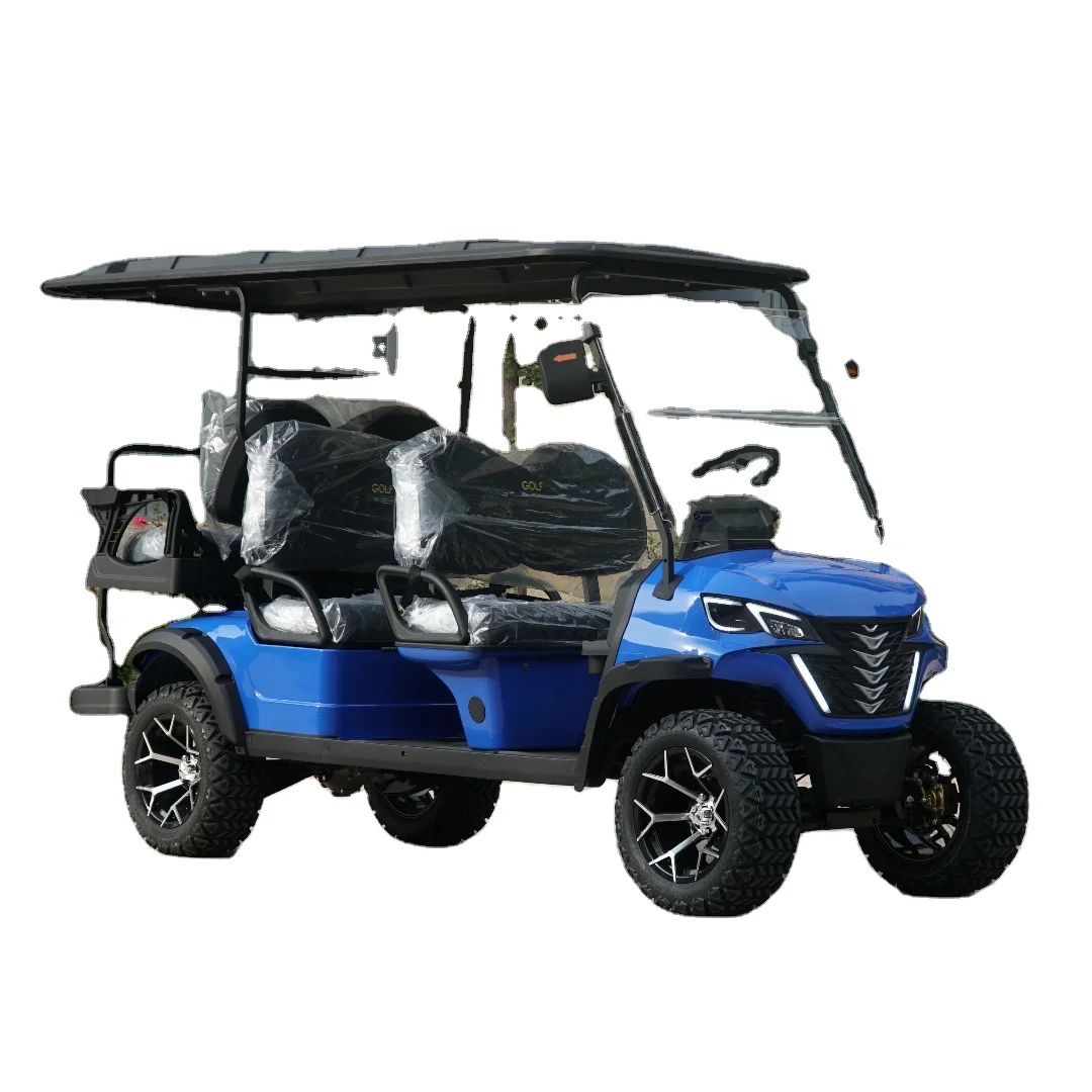 New Energy 6 Seater Customized 5KW AC Motor Lithium Ion Battery 30mph Lifted Off Road Electric Golf Carts