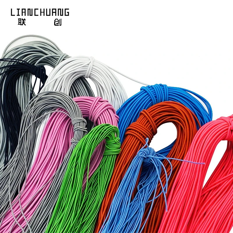 2.5mm 4mm 5mm 8mm 10mm Strong Stretch Elastic Bungee Cord Colorful Round Elastic Shock Rope Rubber Cord