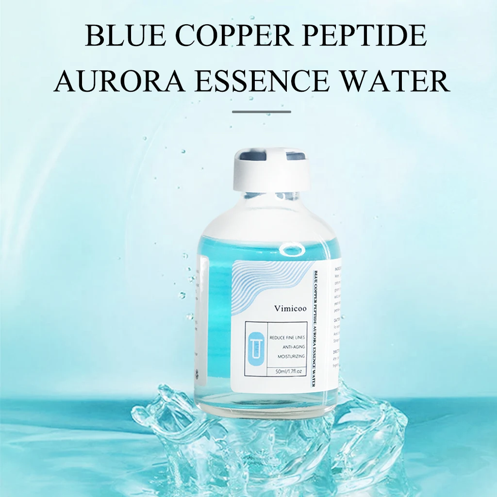 OEM ODM New Idea Deeply Moisturizing Repair Anti Aging Serum Water Blue Copper Peptide Aurora Essence Water