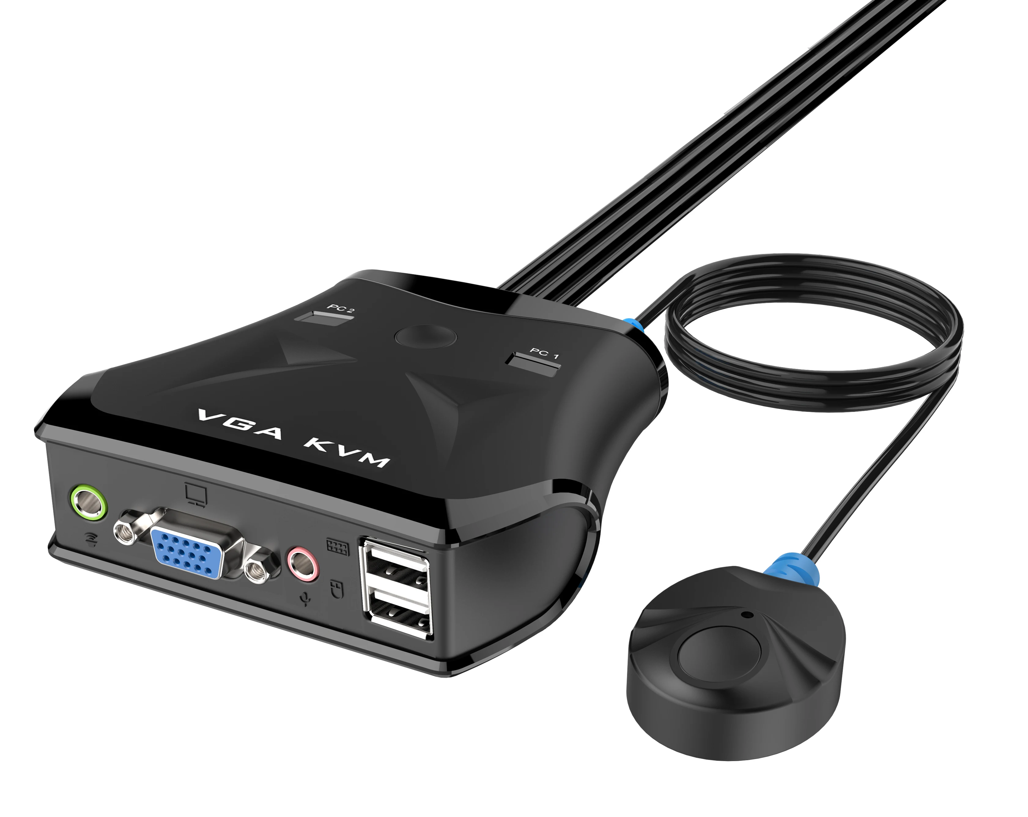 KVM Switch 1920x1440 two computers share one monitor 2 port usb VGA KVM Switch