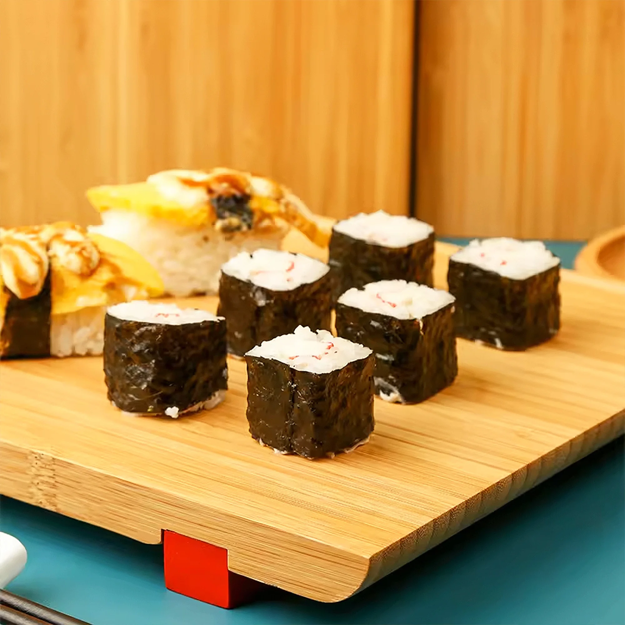 3 Pieces Packed Restaurant Dinnerware Sashimi Bamboo Serving Tray Sushi Bamboo Display Dish