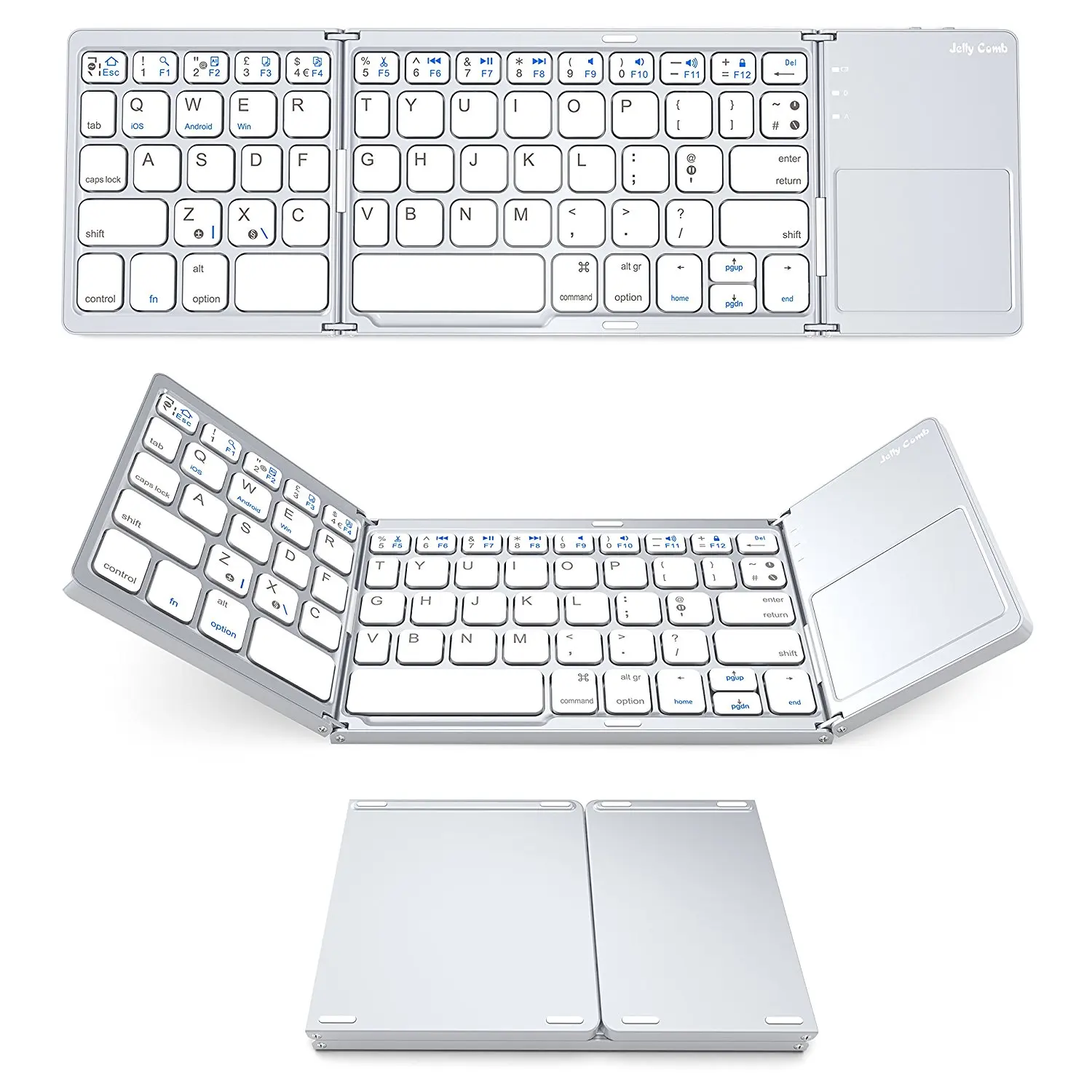 2021 new product foldable mini wireless keyboard with touchpad suitable for Windows Android iOS tablet smartphone