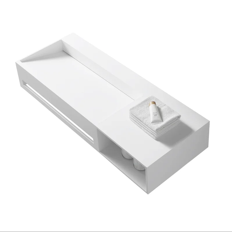 
Wall hung solid surface artificial stone acrylic bathroom sink for hotel 