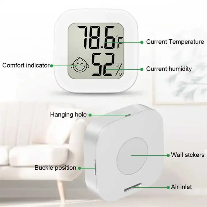 Mini Digital Thermometer Hygrometer Indoor Room LCD Display Temperature Humidity Meter Sensor Gauge for home