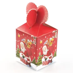 Christmas Paper Boxes for Small Candy Apples Treats Christmas Packaging Boxes for Eve Christmas Gift Carton Box