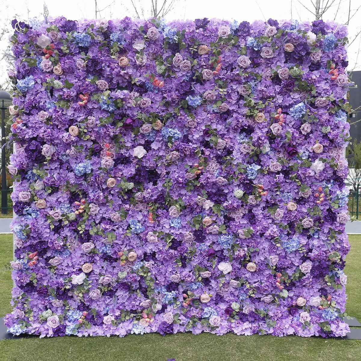 Custom Flowerwall 5D 3D White Roll Up Cloth Flower Wall Wedding Decor Artificial Silk Rose Flower Panel Backdrop Flower Wall