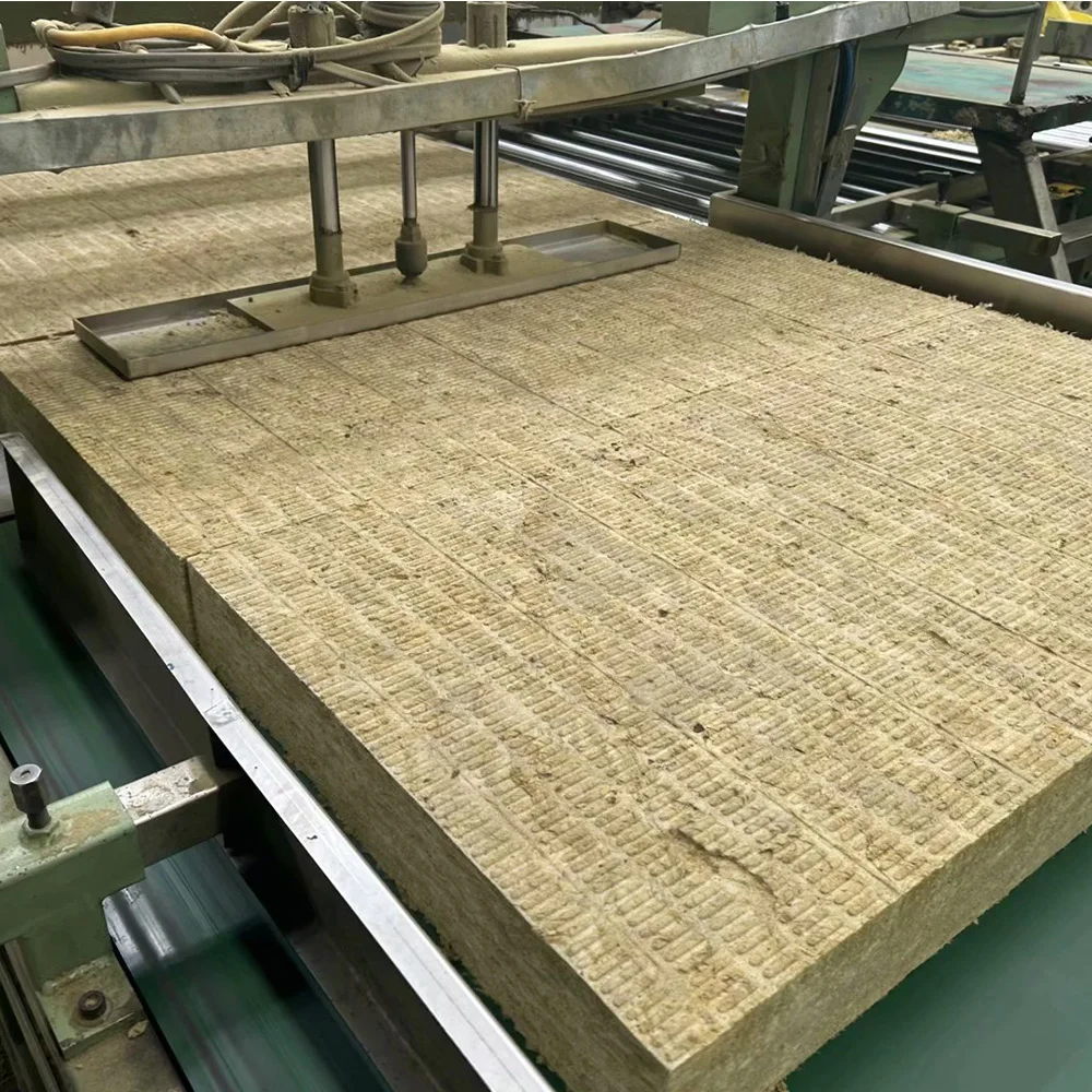 High Strength Industrial Design Acoustic Mineral Wool Insulation Rock Wool Board Panel Fire Resistant Plain Slab Made Basalt