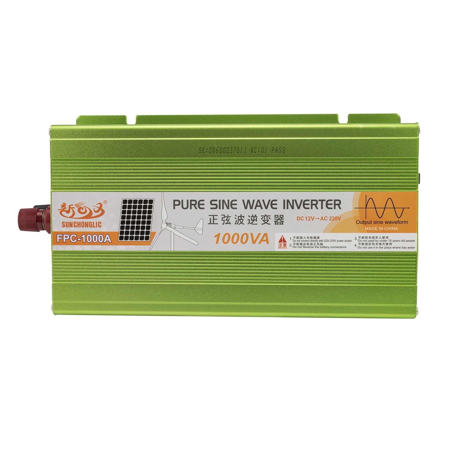 Sunchonglic 1000w inverters 12V dc to 220V ac 1000 watts 1kva off grid pure sine wave power inverter