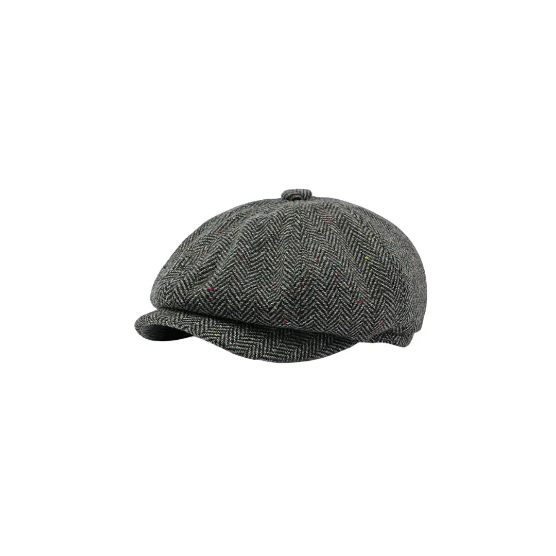 Wholesale Newsboy Custom Logo Newsboys Baker Boy Cabbie Flat Bill Ivy Hat Vintage Snapback Cap For Men