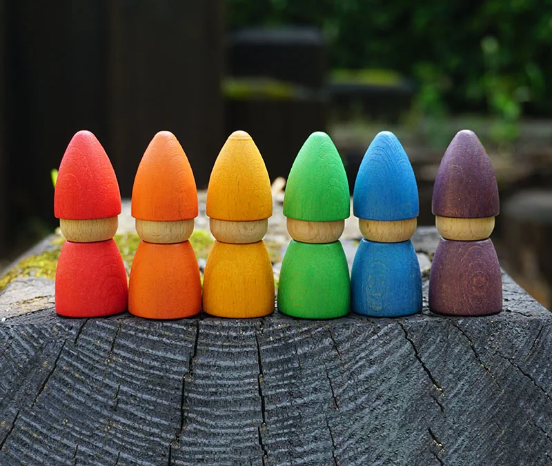 Wholesale Wooden Peg Dolls Handmade DIY Painting Peg Dolls Early Childhood Education Toys