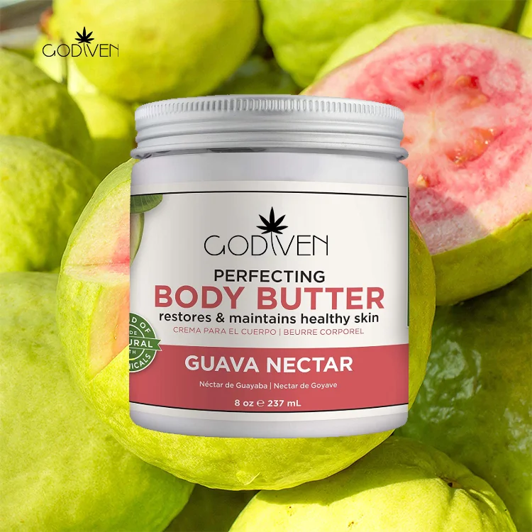 Low Moq Natural Vegan Organic silky Hydrating Antioxidant Guava Nectar Vitamin E Organic Best Body Butter Cream