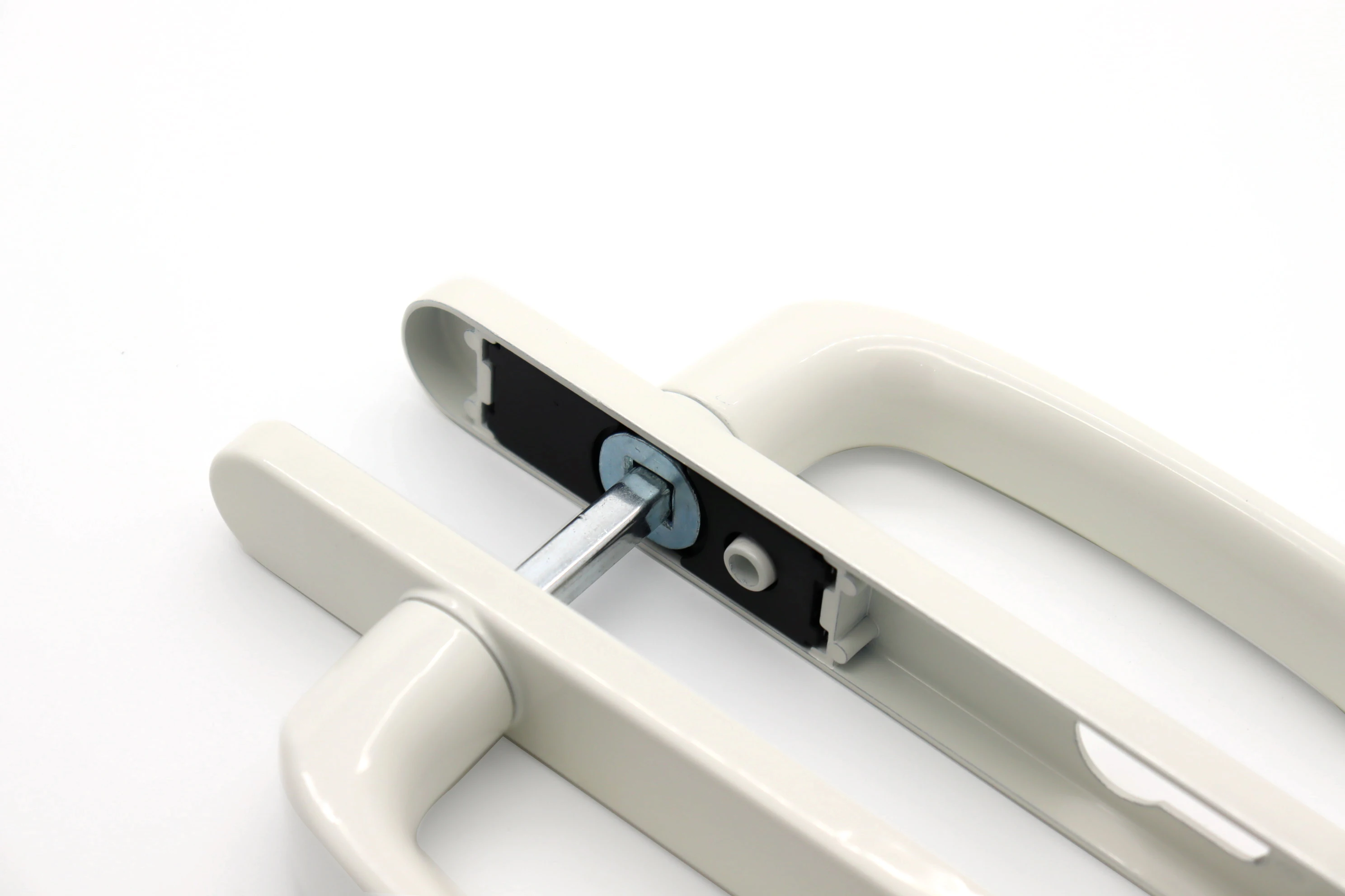 White Aluminum Alloy Entrance Keyed Deadbolt Mortise Lock Door Lever Handle set