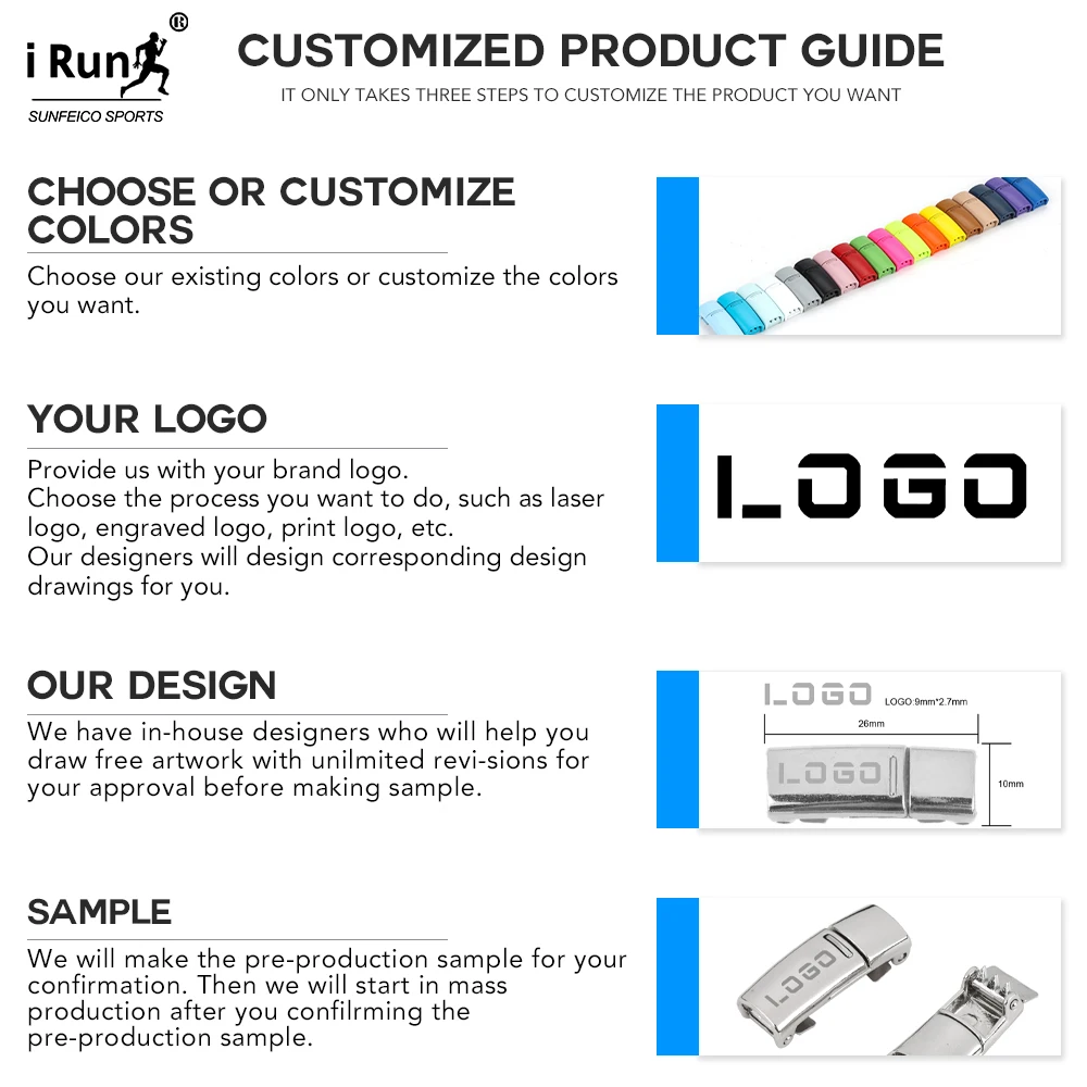 iRun  Pressing Buckle Flat Lazy shoelaces Sneakers Colorful Metal Hook No Tie shoelaces  Nylon Flat Elastic Shoelace with Locks