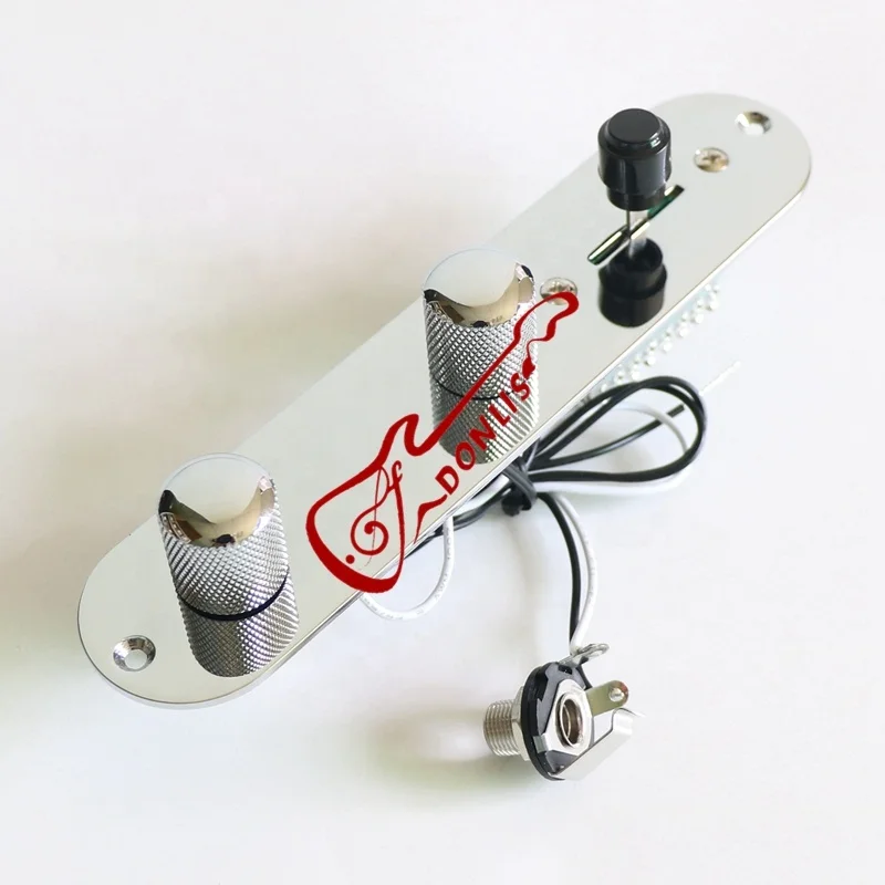 Donlis Prewired White pearloid TL Guitar Pickguard Assembly Wired With Ceramic Pickup Sets And Assmebled Control Plate