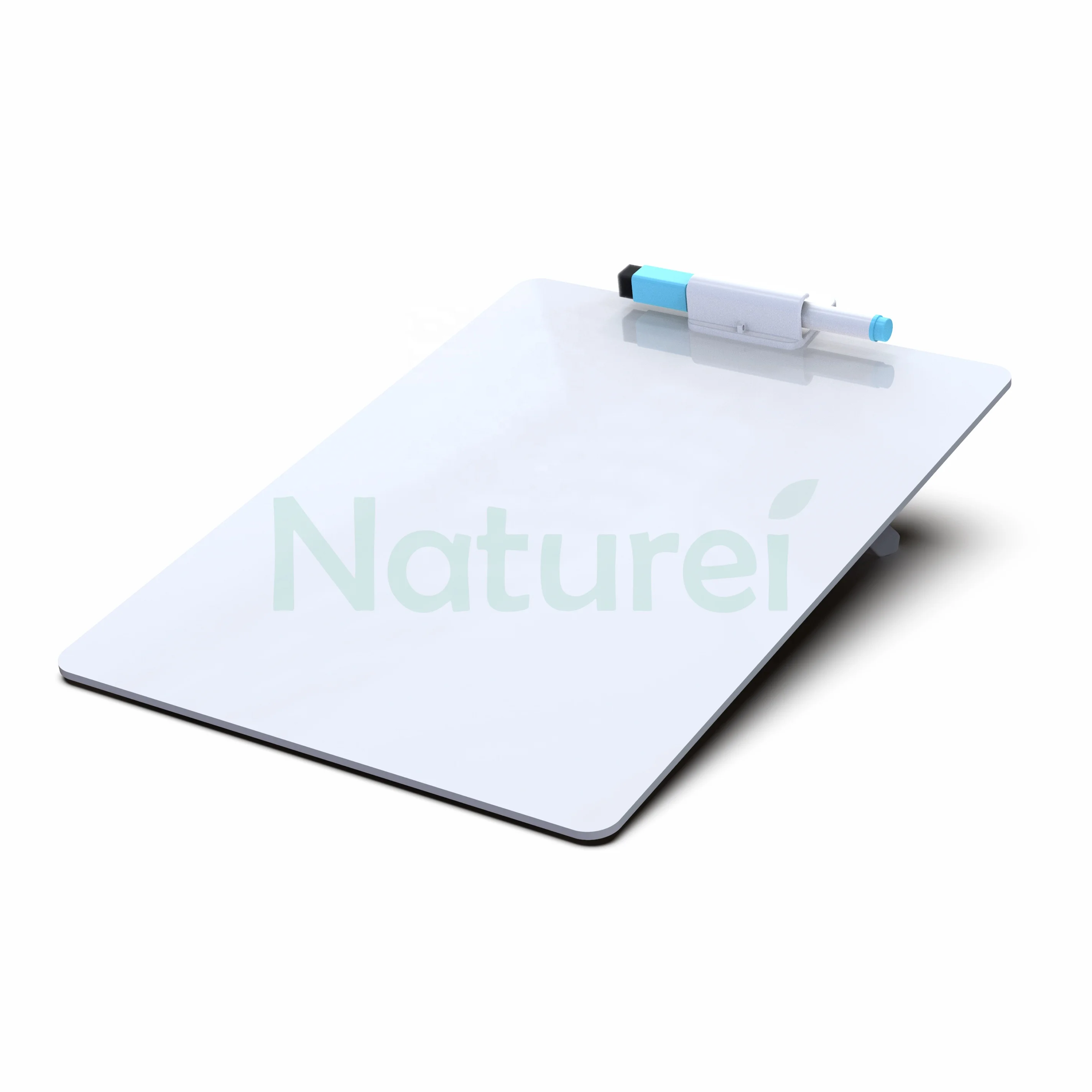 Small Glass Whiteboard Desktop Glass Dry Erase Board with Adjustable Wood Stand Reusable Desk Notepad for Home Office
