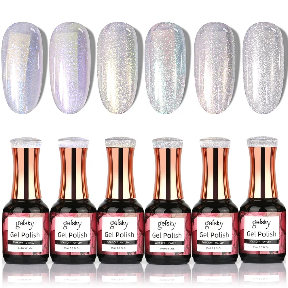 Gelsky Professional Soak Off Uv Gel Nail Polish Reflective Gel Nail Supplies Gel Polish