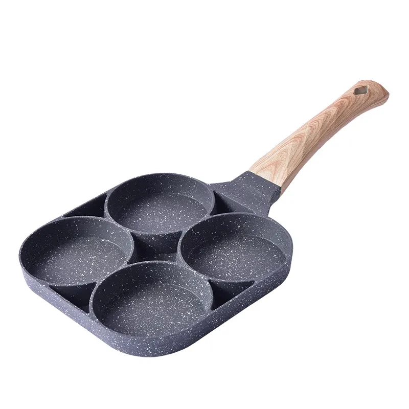 Hot Selling 4 Hole Egg Frying Pan Pancake Eco-Friendly Non Stick Induction Cooking Frying Pan