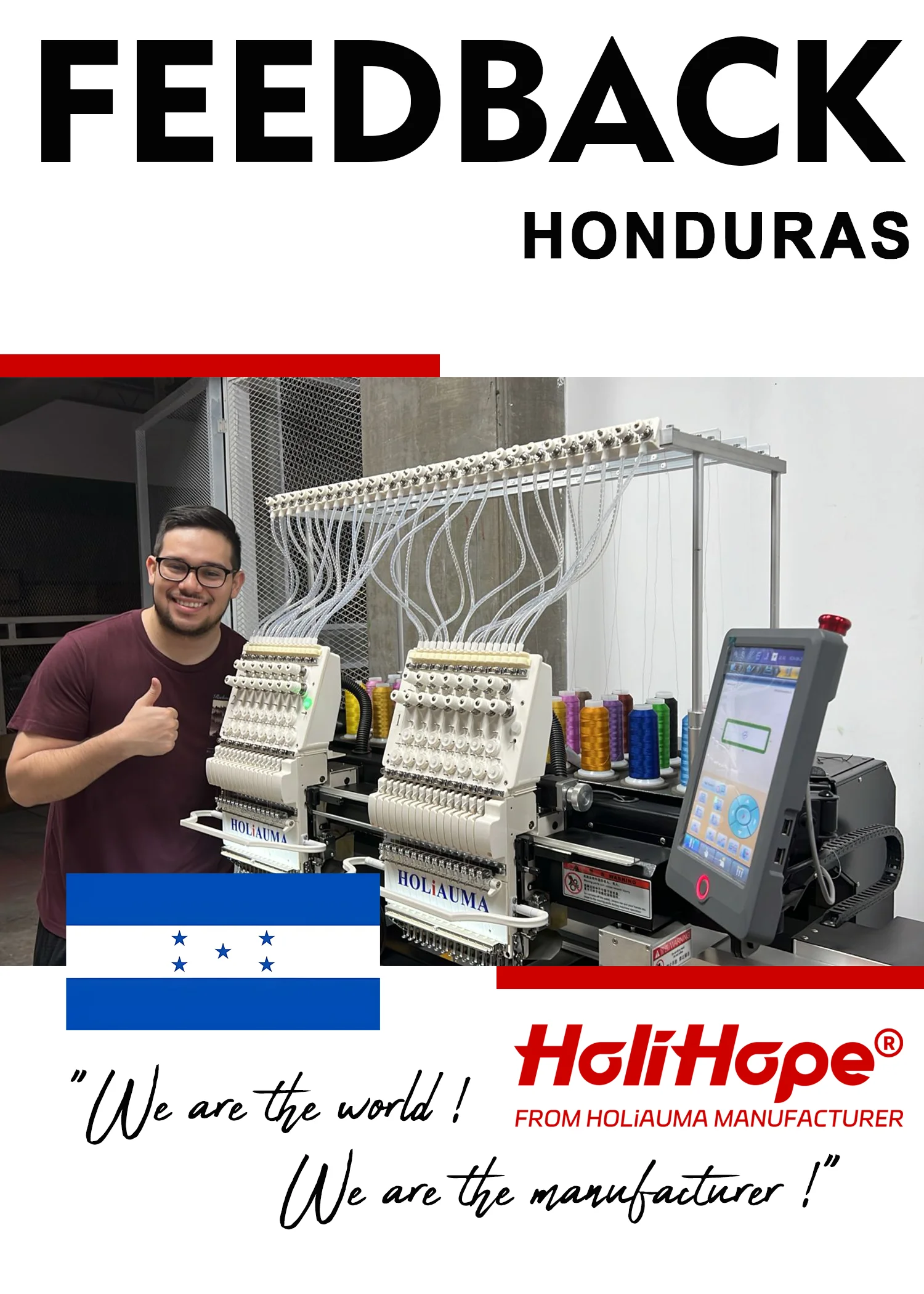 10 YEARS WARRANTY HOLIHOPE HOLIAUMA programmable embroidery machine 2 head tshirt cap embroidery machines like Tajima