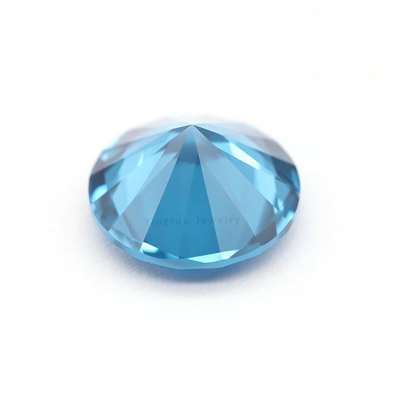 Factory Wax Setting 1.0mm-3.0mm Round Cut Blue Aqua Blue #119 Synthetic Spinel gemstone