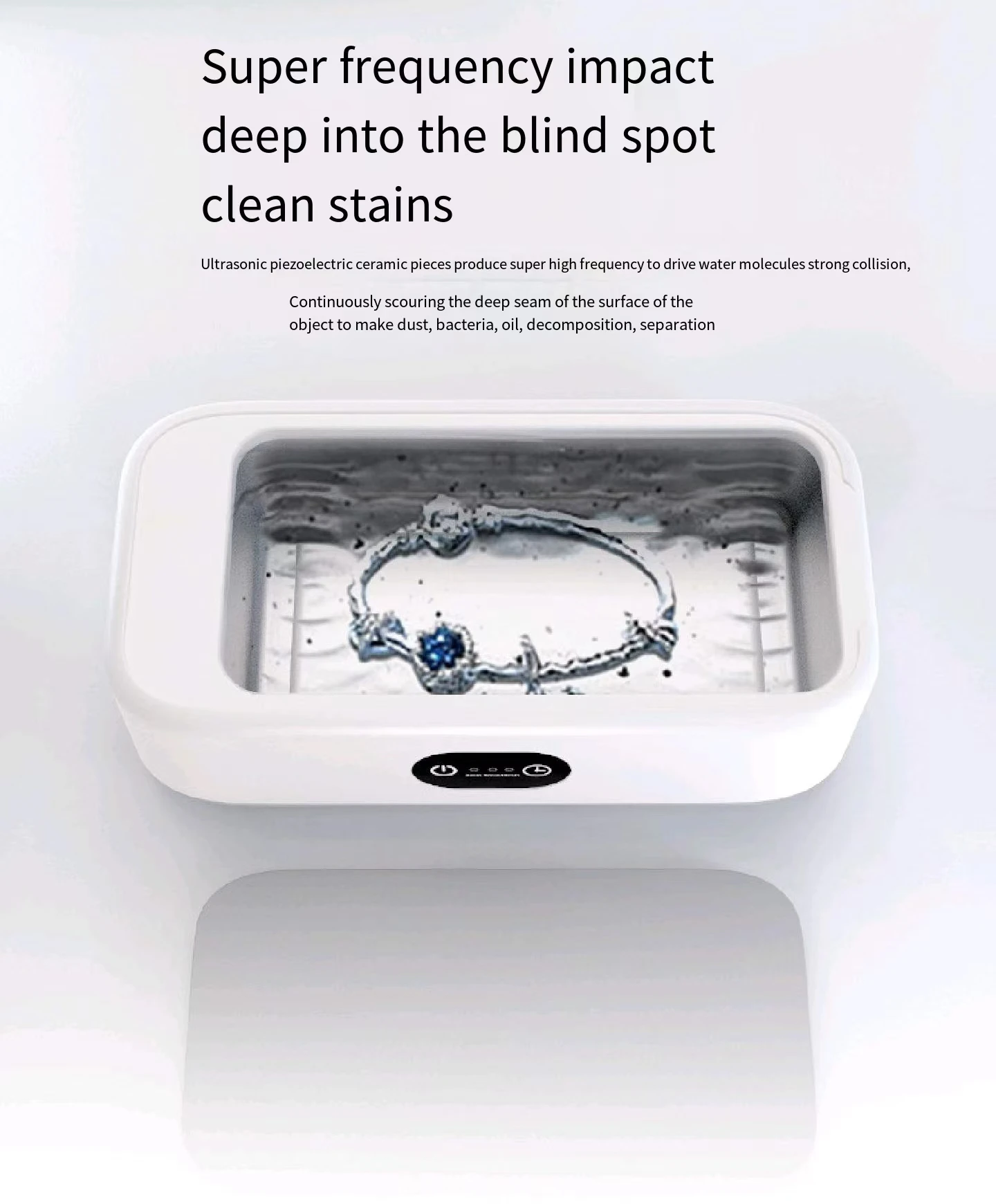 640ml hot glasses jewelry braces small portable home ultrasonic cleaner