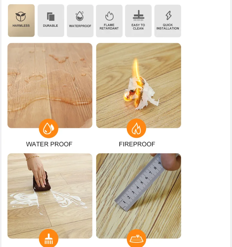 Interior decoration LVT wood flooring luxury vinyl plank  self adhesive  pvc floor tiles  stone plastic composite flooring