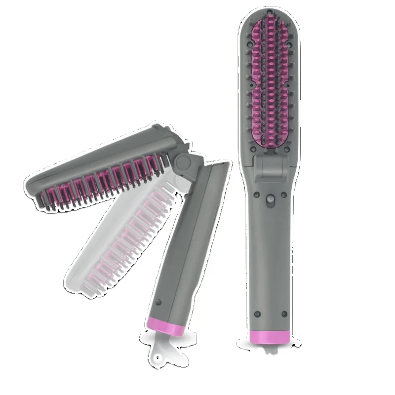 
Household electric dry wet dual purpose folding soft straight hair comb Electric Hair Brushes electric hair straightener brush 