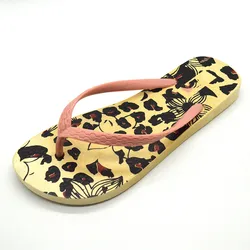 Raffia Design Printing PE Sole Women Slippers Flip Flops Beach