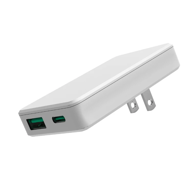 2023 New Travel-Friendly Flat model 1C 1A  65W PD 3.0 QC 3.0 USB C adapter with US foldable Wall Charger
