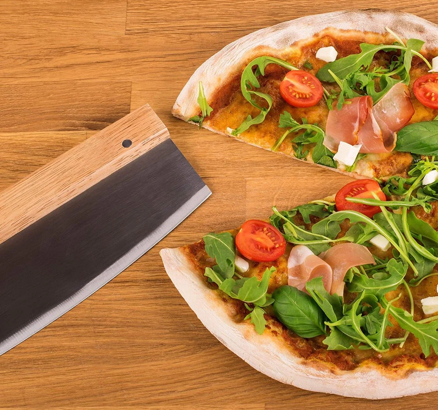 Pizza Cutter Rocker With Wooden Handle