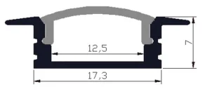 18v Shape Led Strip Aluminium Profiles Milky Led Light Diffuser Square Alu Led Light Housing Led Strip Aluminum Profile Channel