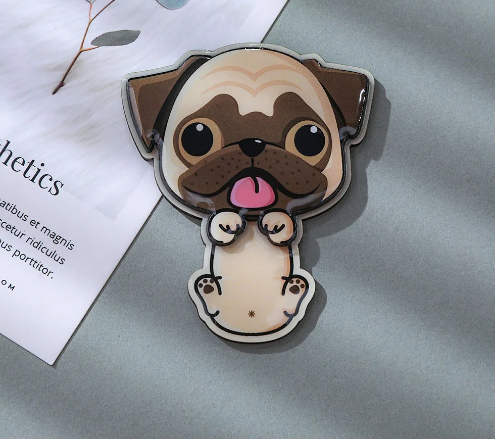 New Cartoon Dog Peppy  Fridge Magnet Creative 3D Lovely Cartoon Magnetic Fridge Promotional Gifts